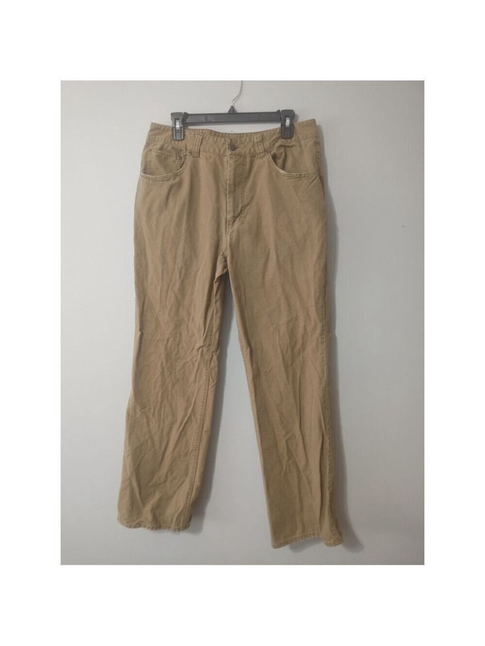 Men's Industrial Exchange Pants Size 32Wx32L Canvas Khaki Straight Leg